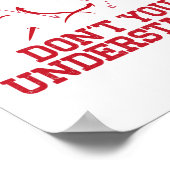 Hockey Player Funny Rink Diagram Youth Ice Hockey  ポスター (角)