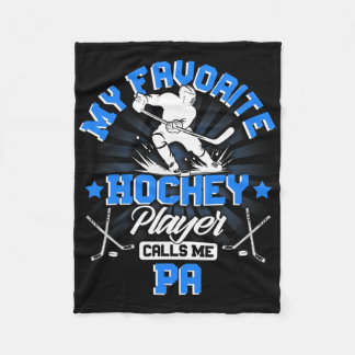 Hockey Player Ice My Favorite Hockey Player Calls  フリースブランケット