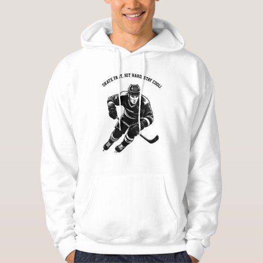 Hockey Player Shirt – Bold & Dynamic Ice Hockey パーカ (正面)