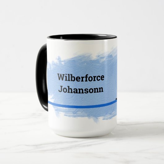 Hockey - Player Silhouette and Puck Personalize マグカップ (正面左)