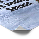 Hockey Season Ice Cold Funny Humor Puck ポスター (角)