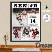 Hockey Senior Night 5 Photo Collage ポスター