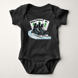 Hockey Skater with stat cards - Baby T-shirts ベビーボディスーツ