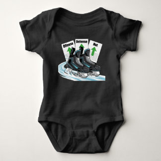 Hockey Skater with stat cards - Baby T-shirts ベビーボディスーツ