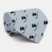 Hockey Skates and Stick on Ice Blue Stripes ネクタイ (ロール)