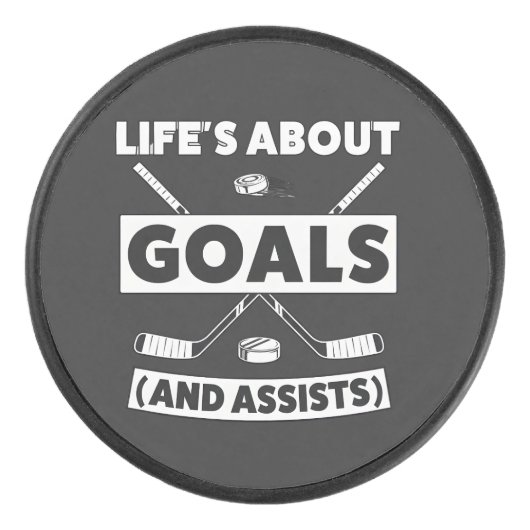 Hockey Team Spirit Quote Tee アイスホッケーパック (正面)