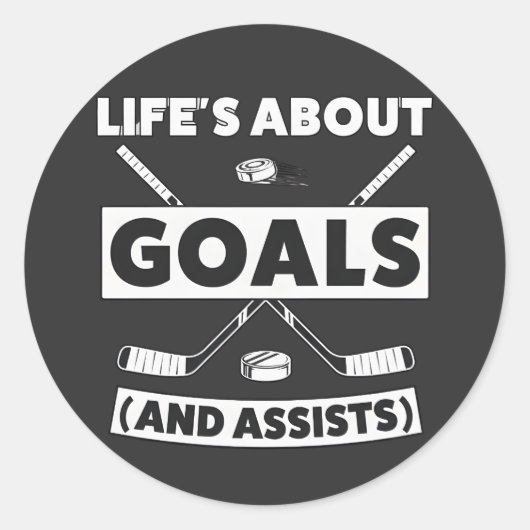 Hockey Team Spirit Quote Tee ラウンドシール (正面)