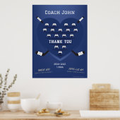 Hockey Thank You Coach Manager – チーム署名 ポスター (キッチン)