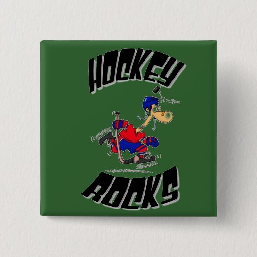 hockeyrocksピン 缶バッジ (正面)