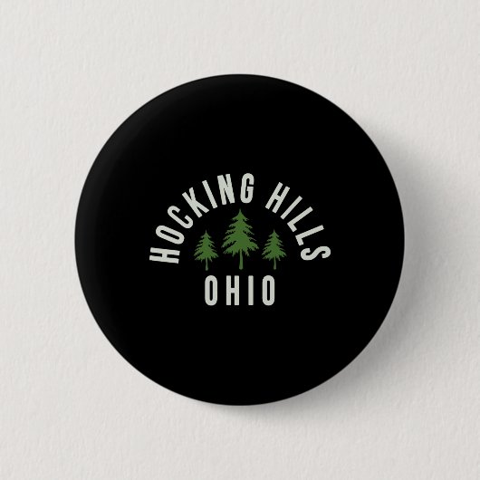 Hocking Hills State Park Ohio Souvenir Hiking  缶バッジ (正面)