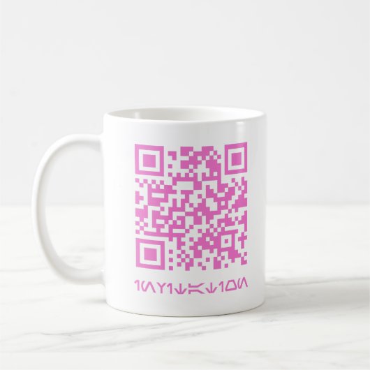 HOCO日付のQRコードメッセージ.b コーヒーマグカップ (左)