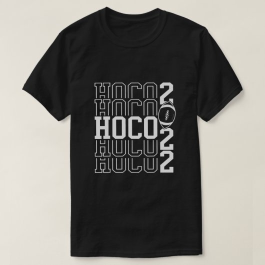Hoco 2022アメリカンフットボールホームカミングゲームT Shir Tシャツ (デザイン正面)