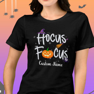 Hocus Focusハロウィーン先生カスタマイズ可能Tシャツ トライブレンドTシャツ