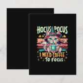 Hocus Focus - コーヒーを飲まないと集中できない エンクロージャーカード (正面/裏面)