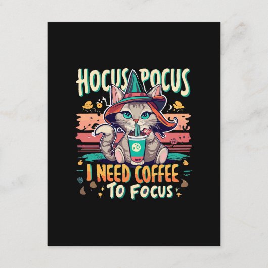 Hocus Focus - コーヒーを飲まないと集中できない エンクロージャーカード (正面)
