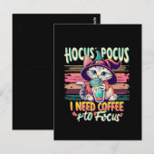 Hocus Focus - コーヒー飲まなきゃ集中できない ポストカード (正面/裏面)