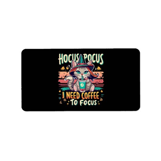 Hocus Focus - コーヒー飲まなきゃ集中できない ラベル (正面)