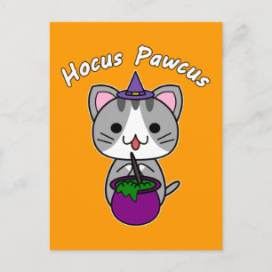 Hocus Pawcus - Gray Tabby Cat – ホワイト書ズ シーズンポストカード