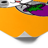 Hocus Pawcus - Gray Tabby Cat – ホワイト書ズ ポスター (角)