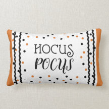 Hocus Pocusのオレンジ黒い枕