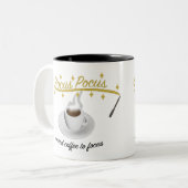 Hocus Pocus集中するにはコーヒーが必要 ツートーンマグカップ (正面左)