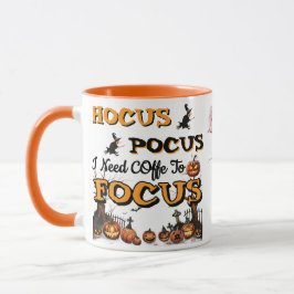 Hocus Pocus コーヒーがあれば集中できる おもしろハロウィン マグカップ
