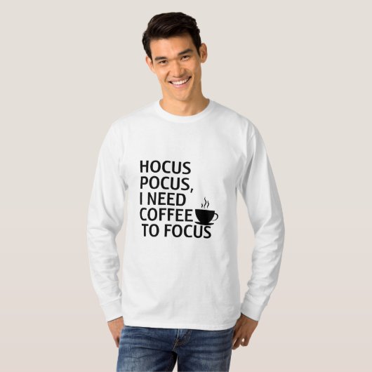 Hocus Pocus コーヒー ハロウィン Tシャツ (正面フル)