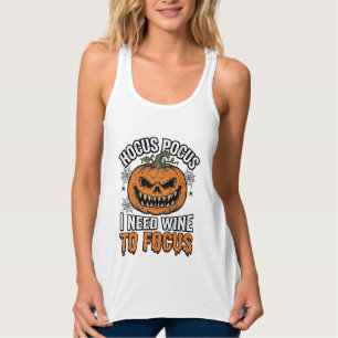 Hocus Pocus ワインパンプキン ハロウィンTシャツ デザイン_1 タンクトップ