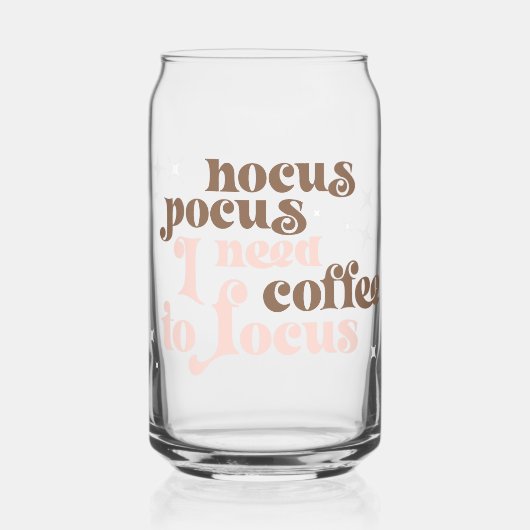Hocus Pocus、焦点を合わせるにはコーヒーが必要 ガラス缶 (正面)