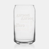 Hocus Pocus、焦点を合わせるにはコーヒーが必要 ガラス缶 (裏面)