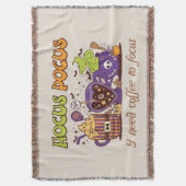 Hocus Pocus – 集中するにはコーヒーが必要 スローブランケット (正面縦)