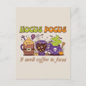 Hocus Pocus – 集中するにはコーヒーが必要 ポストカード (正面)