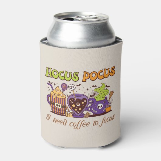 Hocus Pocus – 集中するにはコーヒーが必要 缶クーラー (缶正面)