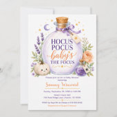 Hocus Pocus Baby's the Focus ベビーシャワー 招待状 (正面)