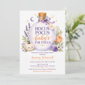 Hocus Pocus Baby's the Focus ベビーシャワー 招待状 (スタンド正面)