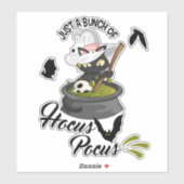 Hocus Pocus Cat Brewing Potion Cauldron Magic シール (シート)