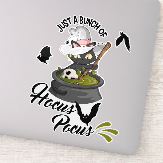 Hocus Pocus Cat Brewing Potion Cauldron Magic シール (詳細)