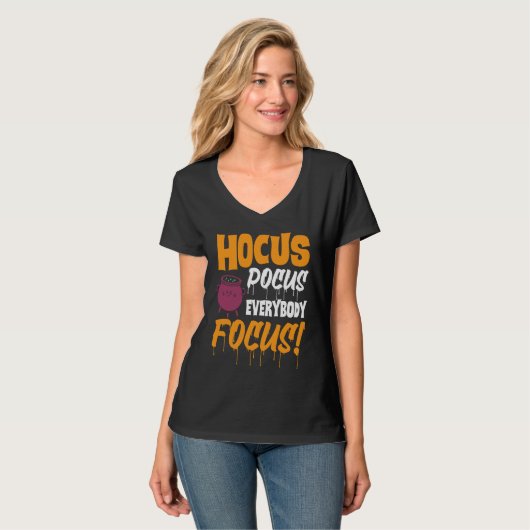 Hocus Pocus Everybody Focus   Haloween Tシャツ (正面フル)