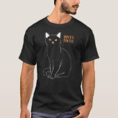 Hocus Pocus Halloween Cat Outline Tee - Spooky Bla Tシャツ (正面)