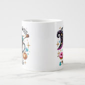 "Hocus Pocus I Need Coffee" Funny Witchy  ジャンボコーヒーマグカップ (正面)
