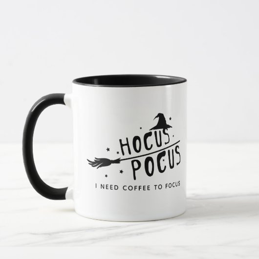 Hocus Pocus I Need Coffee To Focus Halloween マグカップ (左)
