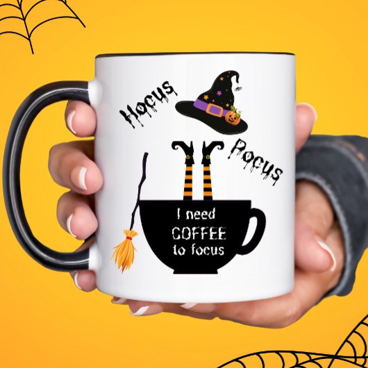 Hocus Pocus I Need Coffee to Focus Halloween Mug マグカップ