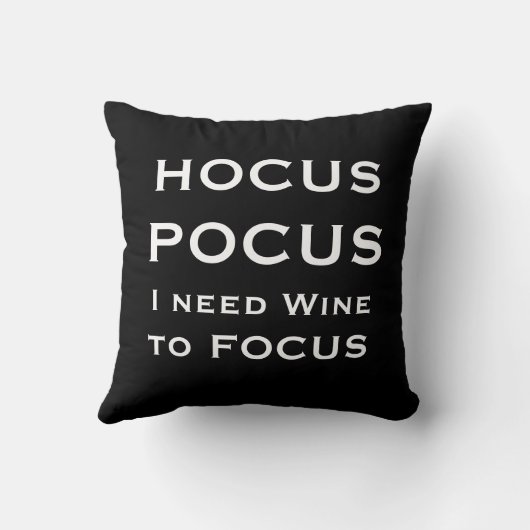 HOCUS POCUS I need Wines to FOCUS Witch クッション (裏面)