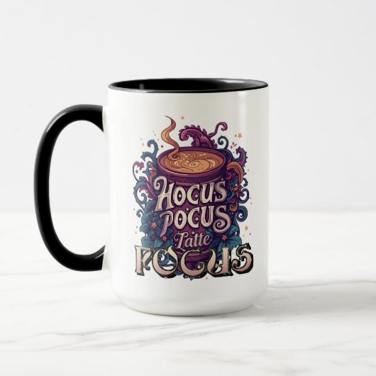 Hocus Pocus Latte Focus カスタム魔法の コーヒー マグカップ (左)