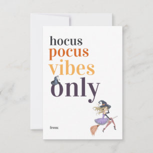 Hocus Pocus Vibes Only ハロウィン魔女教室 ノートカード