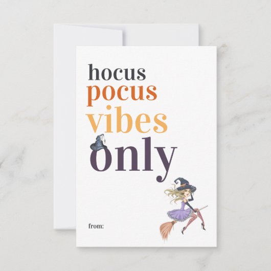 Hocus Pocus Vibes Only | ハロウィン魔女教室 ノートカード (正面)