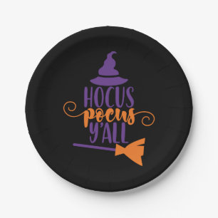 Hocus Pocus Y'allおもしろいハロウィン、パーティー ペーパープレート
