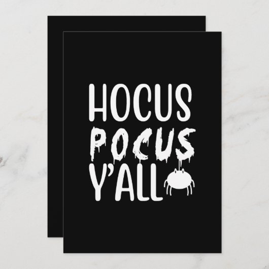 hocus pocus y'all 招待状 (正面/裏面)