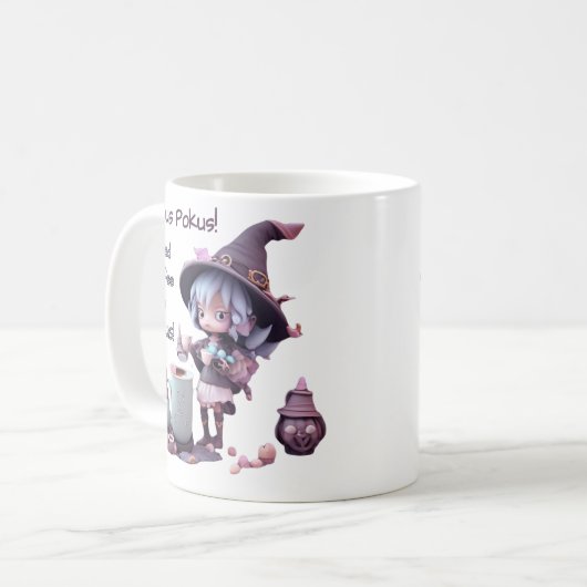 Hocus Pokus焦点を合わせるにはコーヒーが必要!マグ コーヒーマグカップ (正面左)