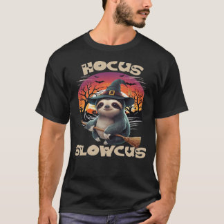 Hocus Slowcus ナマケモノ好きのためのハロウィンコスチュームTシャツ E Tシャツ